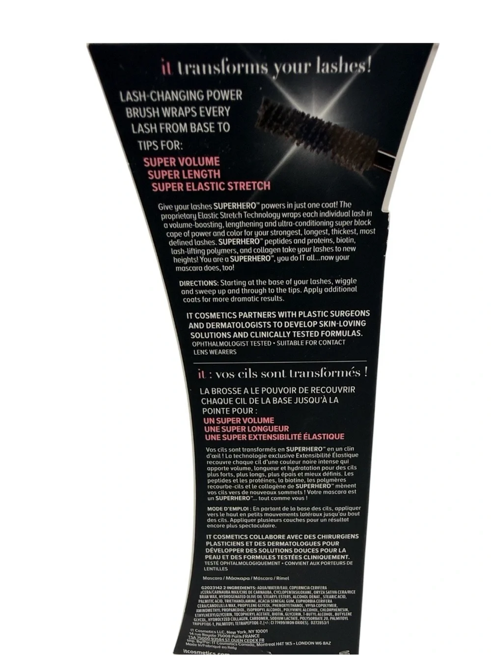 it cosmetics Superhero Elastic Stretch Volumizing Mascara - Super Black